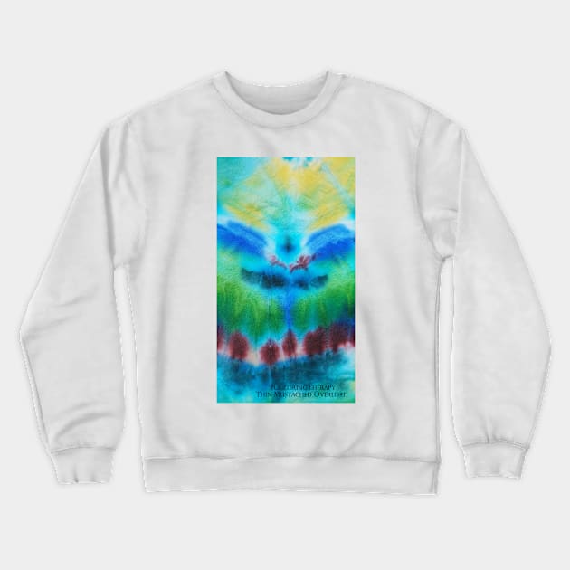 Thin-Mustached Overlord v1 Crewneck Sweatshirt by ajbruner77